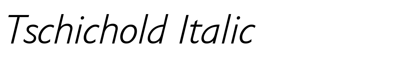 Tschichold Italic